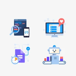 一组工作图形设计免抠