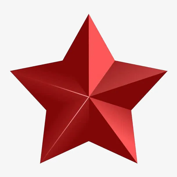 红色五角星免抠