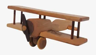 木质手工小飞机免抠