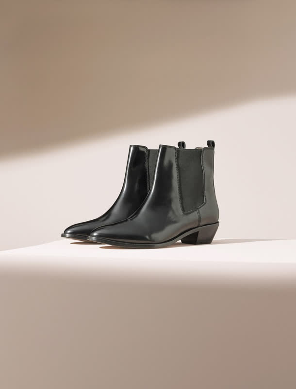 黑色女式皮鞋个性免抠