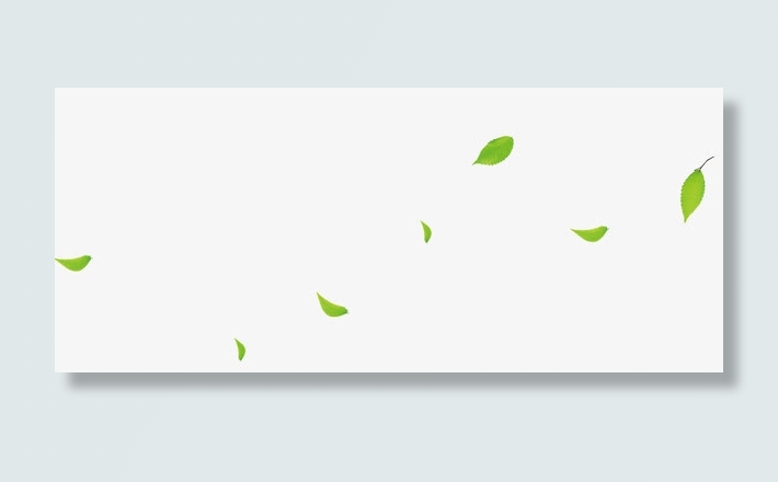 绿叶飘落漂浮素材免抠