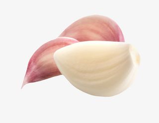 白色健康佐料大蒜头粒实物免抠