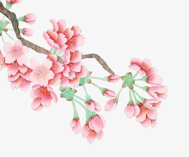 粉色桃花免抠