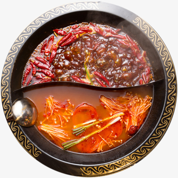 一锅火锅鸳鸯锅免抠