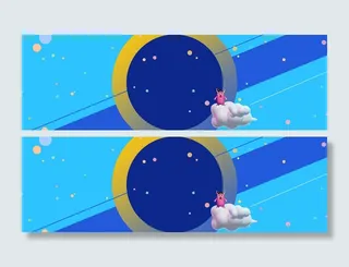 蓝色创意激情电商banner高清