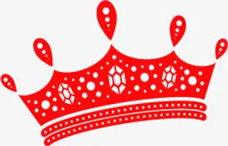 红色皇冠手绘创意免抠