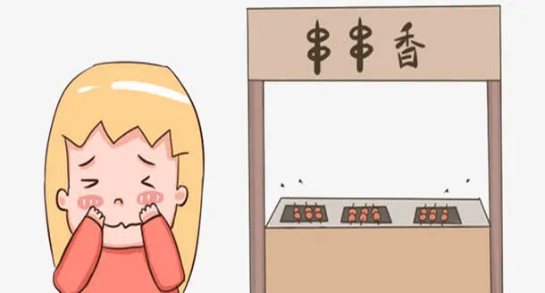 路边小摊串串香女生免抠