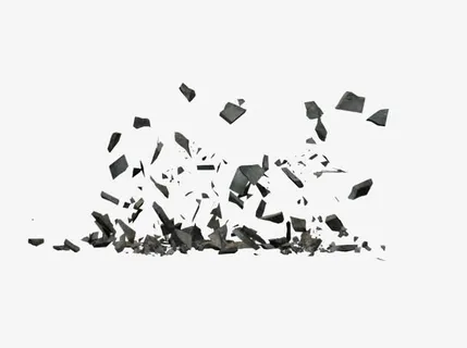 飞舞的石头碎片免抠