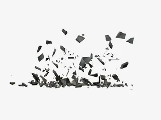 飞舞的石头碎片免抠