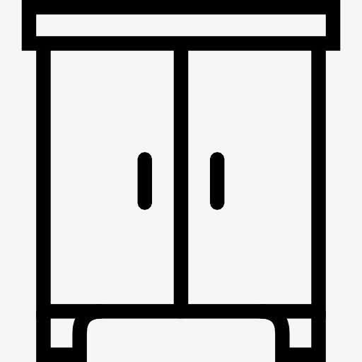 手绘黑色柜子图标免抠
