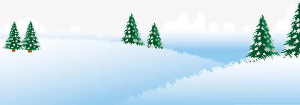 雪地圣诞树情浓圣诞免抠