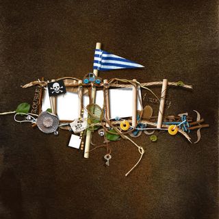 木纹扣子相框边框免抠