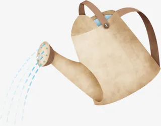 卡通浇花水壶免抠