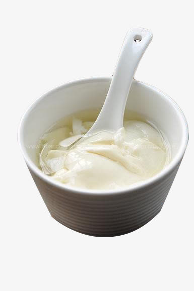 白色豆花免抠