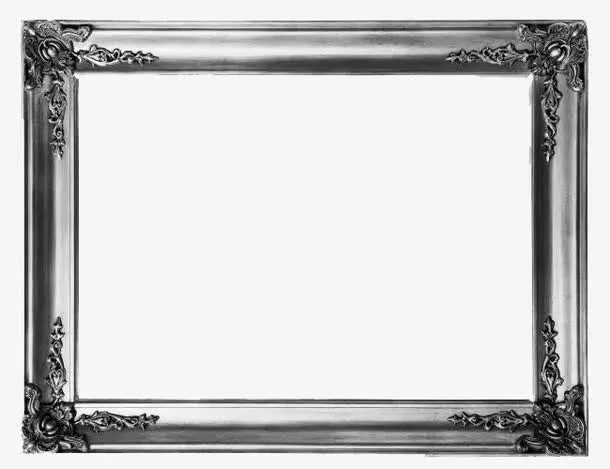 欧式复古金属边框图案免抠