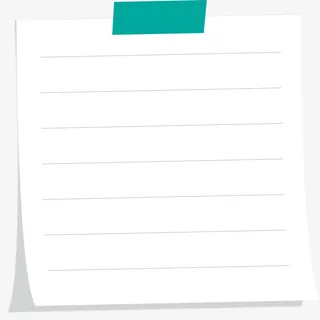 矢量空白便签纸免抠