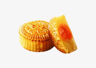 黄色蛋黄莲蓉月饼免抠