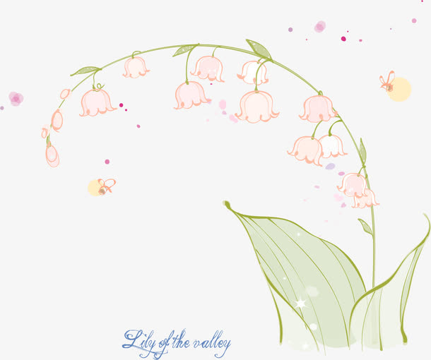 手绘铃兰免抠