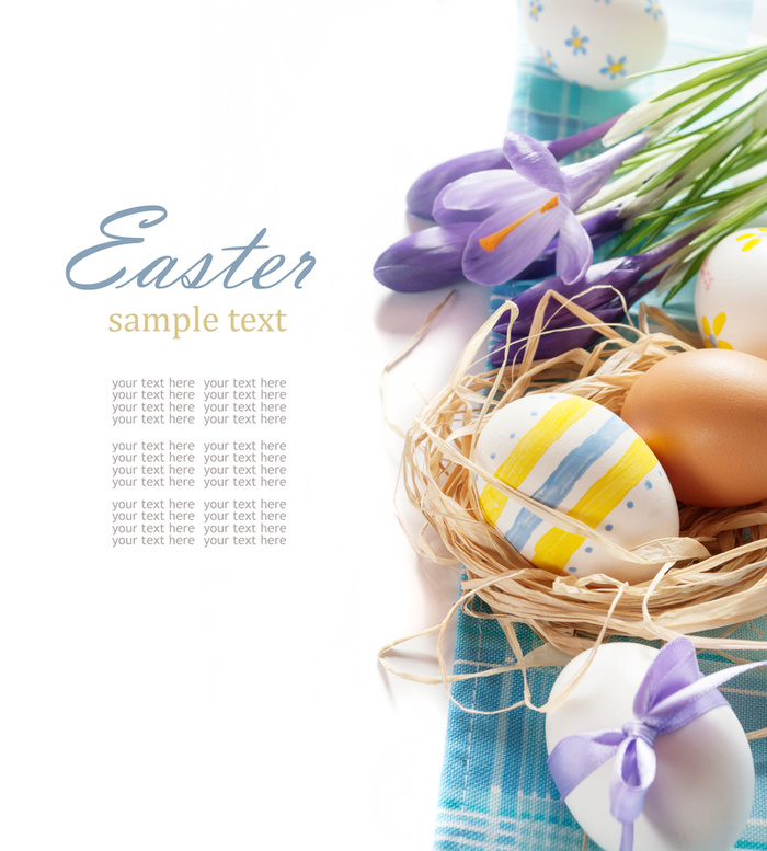 复活节彩蛋海报背景高清