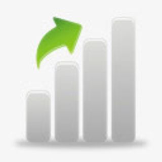 上升柱形图图表图标免抠