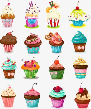 扁平化卡通点心小蛋糕免抠