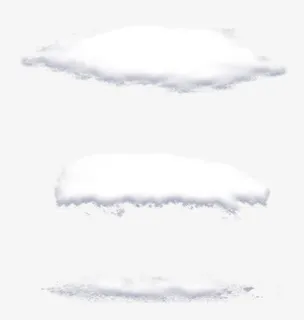 创意合成白色的云朵雪地效果免抠