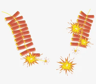 春节元素 新年 传统文化 鞭炮免抠