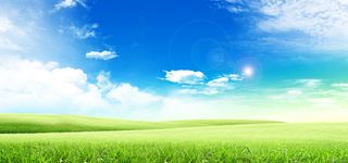 小清新草原天空背景图高清