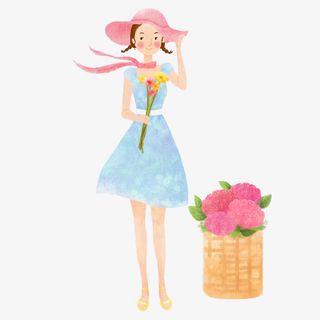 卡通漂亮女孩免抠