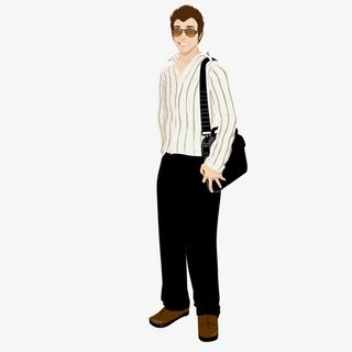 背斜款包的男子免抠