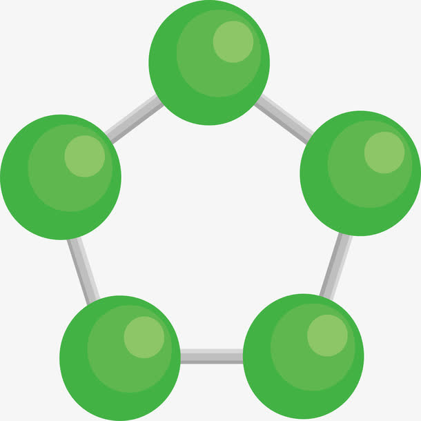 绿色五边形分子免抠