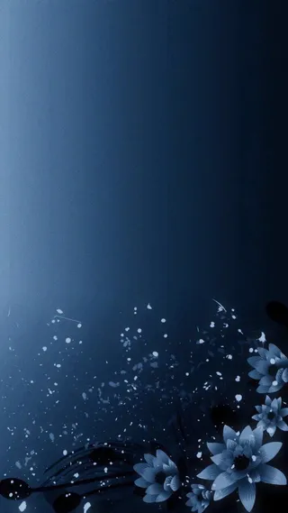 蓝色中国风荷花h5背景高清