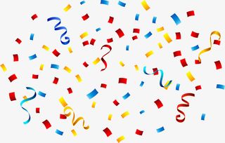 彩色气球 三角免抠