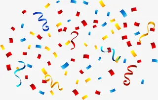 彩色气球 三角免抠