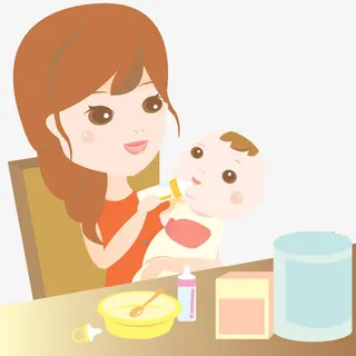 妈妈喂宝宝奶瓶免抠
