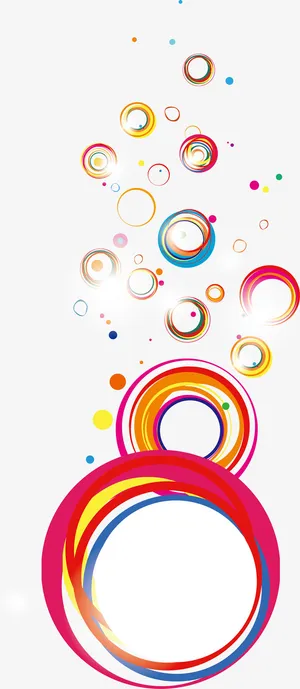 七彩梦幻漂浮光圈免抠