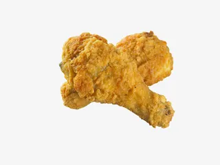 黄色诱人美味炸鸡腿免抠