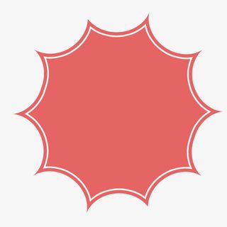 红色爆炸形卡通气泡素材免抠其他元素