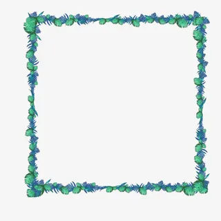 蓝色边框元素免抠