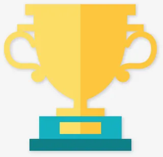 扁平化金奖杯矢量素材图免抠