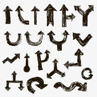 创意手绘箭头免抠