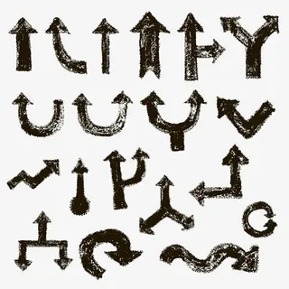 创意手绘箭头免抠