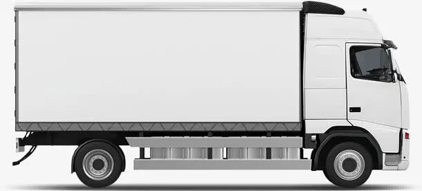 白色卡车货车图标免抠