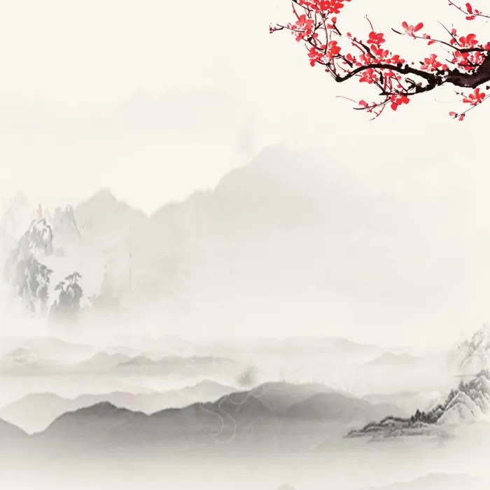 中国风水墨山水PSD分层主图高清