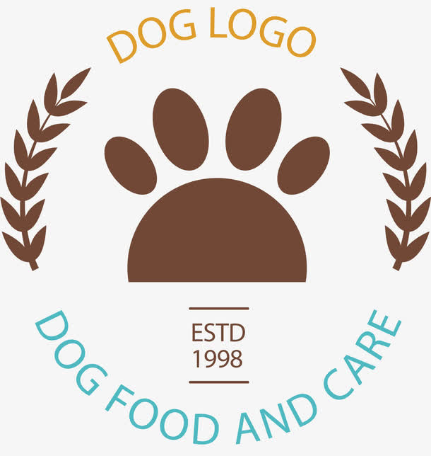 矢量图棕色的小狗爪印免抠