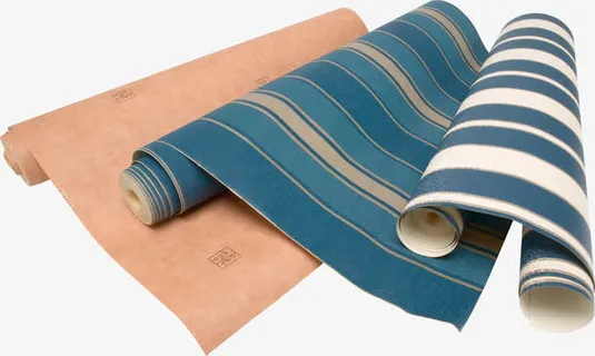 蓝色条纹墙壁纸免抠