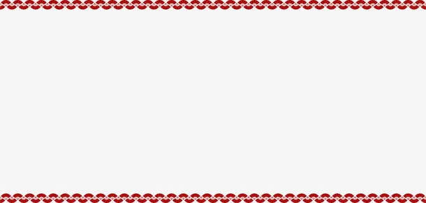 中国风红色波浪框架免抠