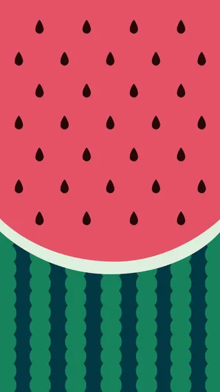 手绘卡通西瓜黑色雨滴免抠