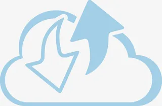 循环蓝色云朵矢量图免抠