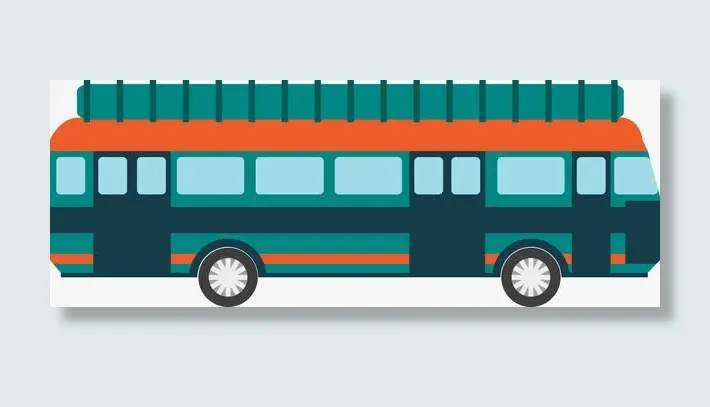 卡通公交车免抠